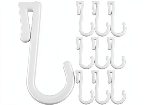ARTIBETTER Plastic Pegboard Hooks Modern Style White-0