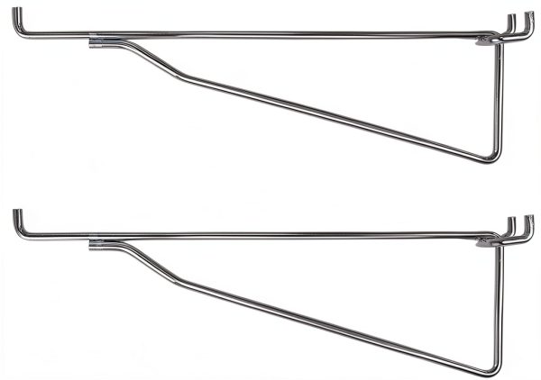 Pro-Craft Metal Pegboard Shelf Brackets 12 Inch Wall Mount-0