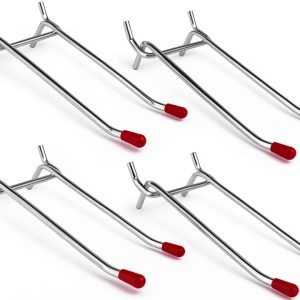 DOVETAIL Pegboard Hooks Steel Double Prong Adjustable-0