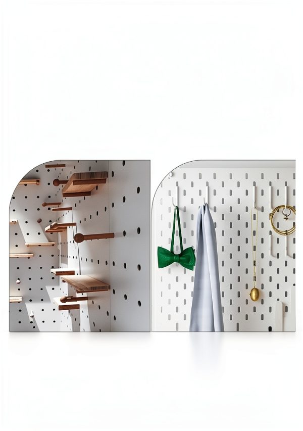 ARTIBETTER Plastic Pegboard Hooks Modern Style White-2