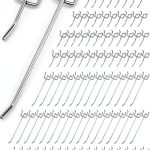 QWORK Pegboard Hooks Stainless Steel Rust Resistant 100 Pack-0