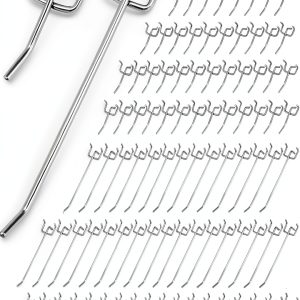 QWORK Pegboard Hooks Stainless Steel Rust Resistant 100 Pack-0