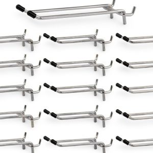QuZCarious Pegboard Hooks Metal Double Arm Garage Organizer-0
