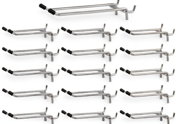 QuZCarious Pegboard Hooks Metal Double Arm Garage Organizer-0