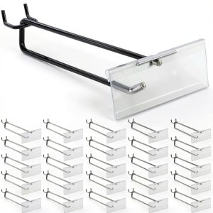 Tandefio Pegboard Hooks Metal Label Holders Garage Storage-0