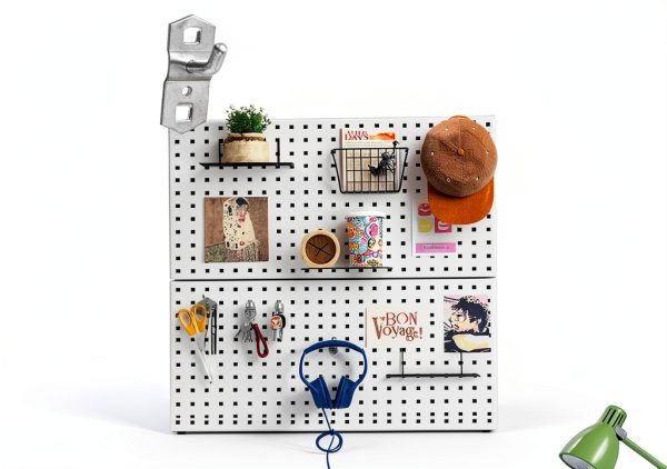 Luxshiny Pegboard Hooks Metal Modern Tool Organizer-3