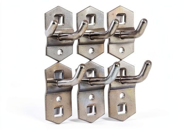 PRETYZOOM Pegboard Hooks Silver Metal Modern Organizer-0