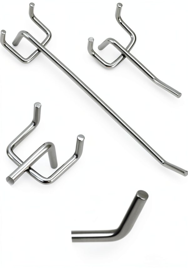 QWORK Pegboard Hooks Stainless Steel Rust Resistant 100 Pack-7