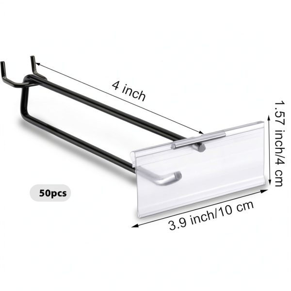 Tandefio Pegboard Hooks Metal Label Holders Garage Storage-1