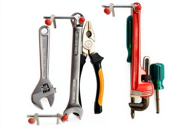 DOVETAIL Pegboard Hooks Steel Double Prong Adjustable-3