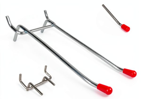 DOVETAIL Pegboard Hooks Steel Double Prong Adjustable-5