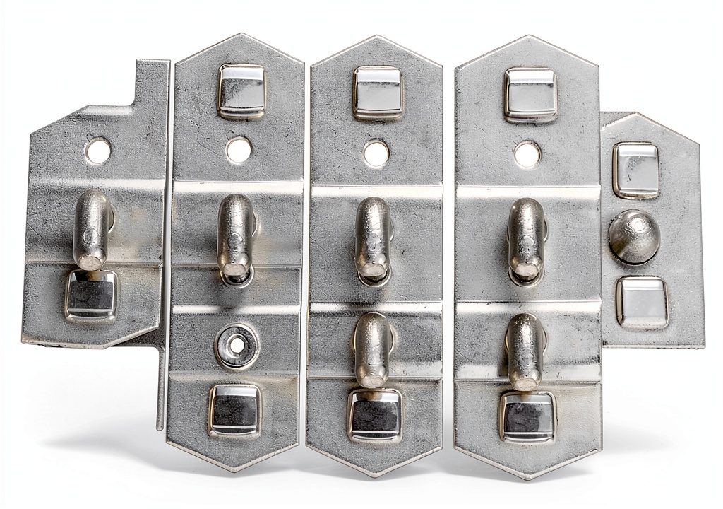 'Luxshiny metal pegboard hooks installed on a workshop board'