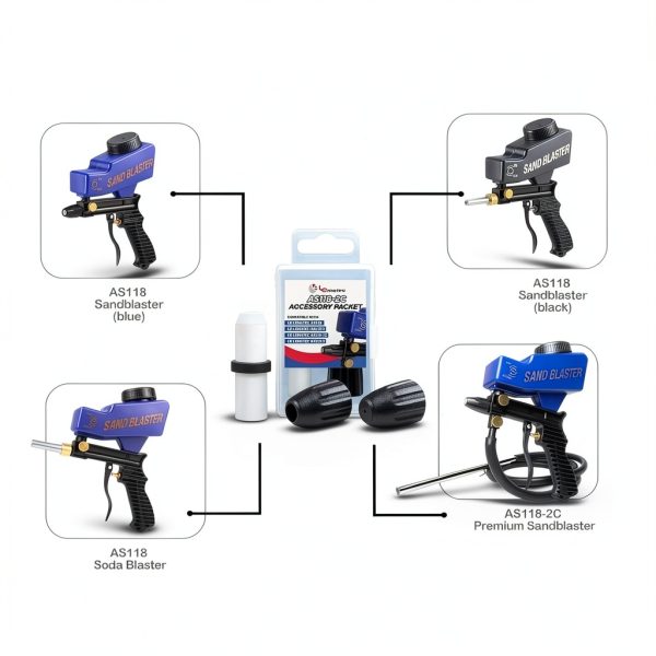 Ubiquitous Ceramic Sandblasting Nozzle Kit AS118-2C-2