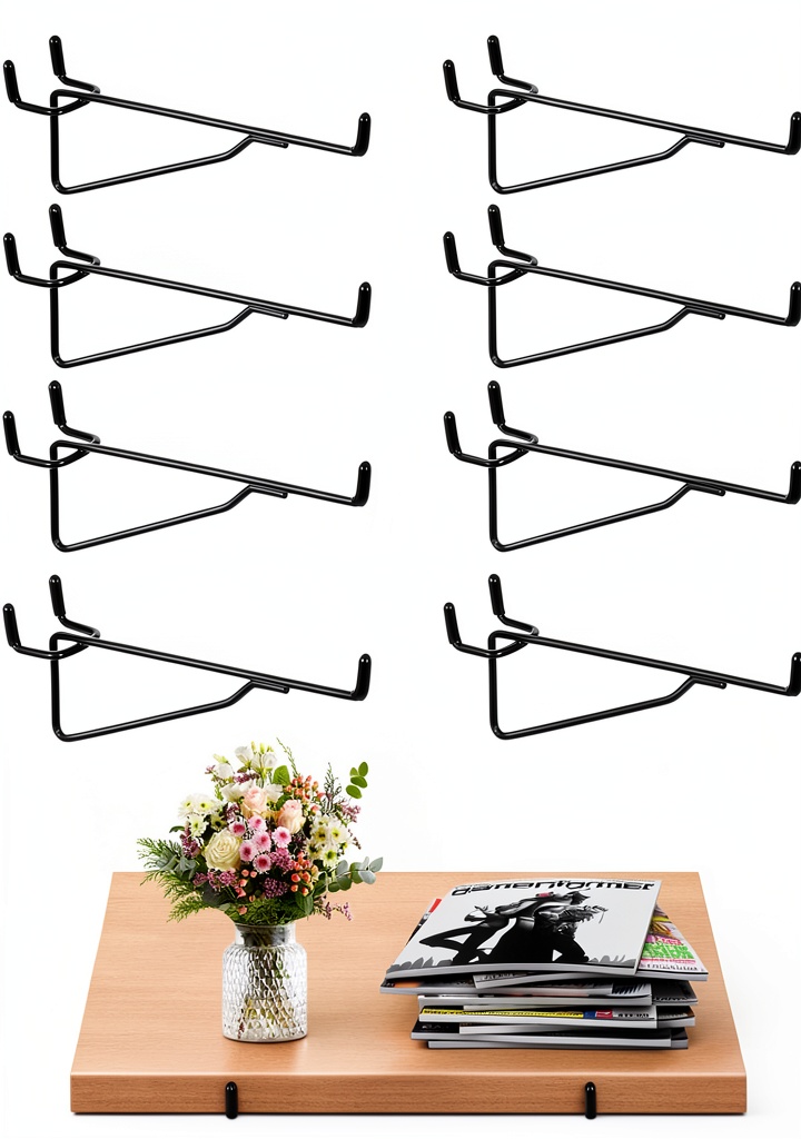 'Nodaaiie pegboard hooks installed on a garage wall'