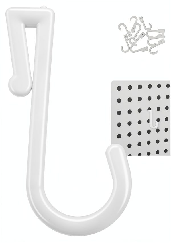 ARTIBETTER Plastic Pegboard Hooks Modern Style White-3