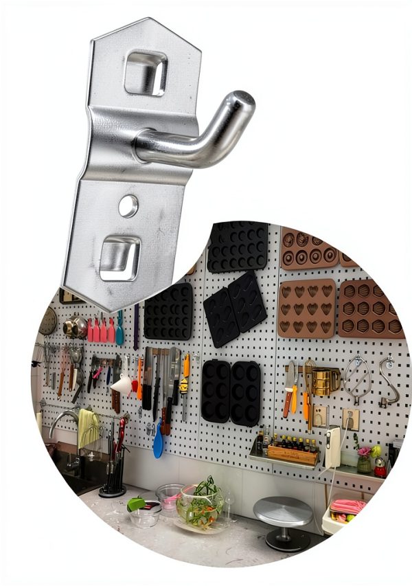 Luxshiny Pegboard Hooks Metal Modern Tool Organizer-5