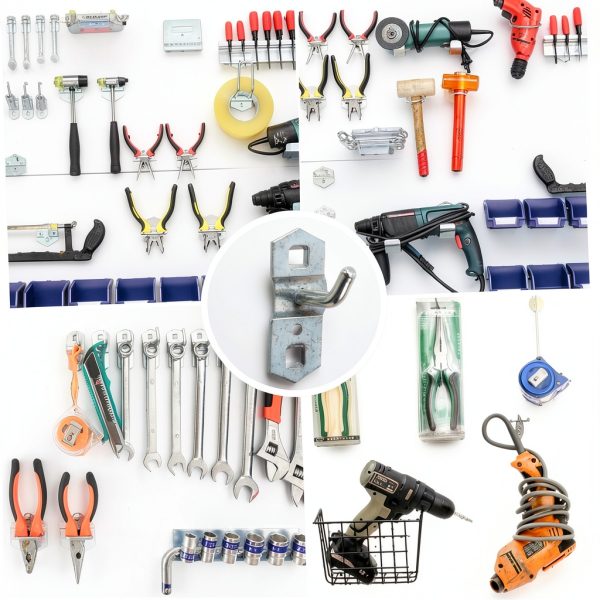 Luxshiny Pegboard Hooks Metal Modern Tool Organizer-4