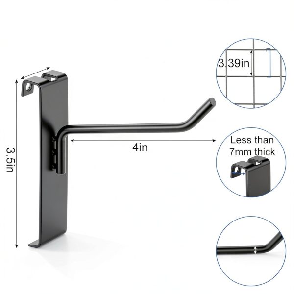 COMNICO Gridwall Hooks Durable Iron Construction 15 Tilt-1