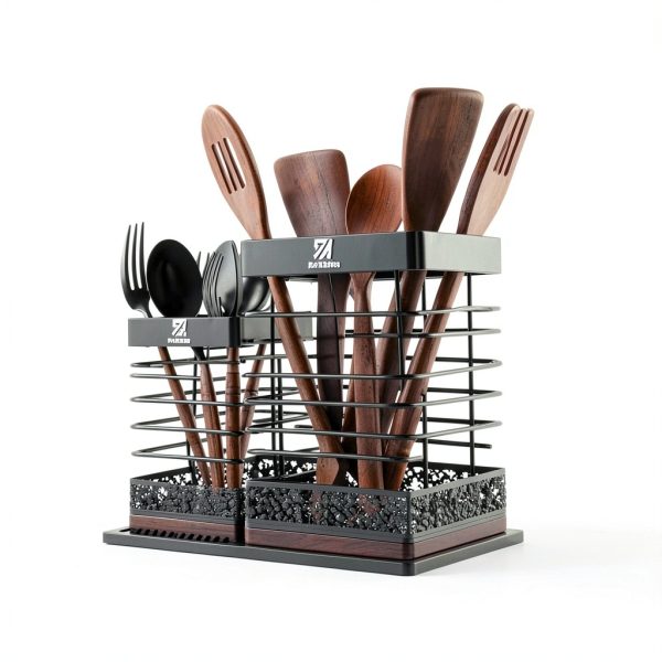 Piklohas Kitchen Utensil Organizer Matte Metal-2