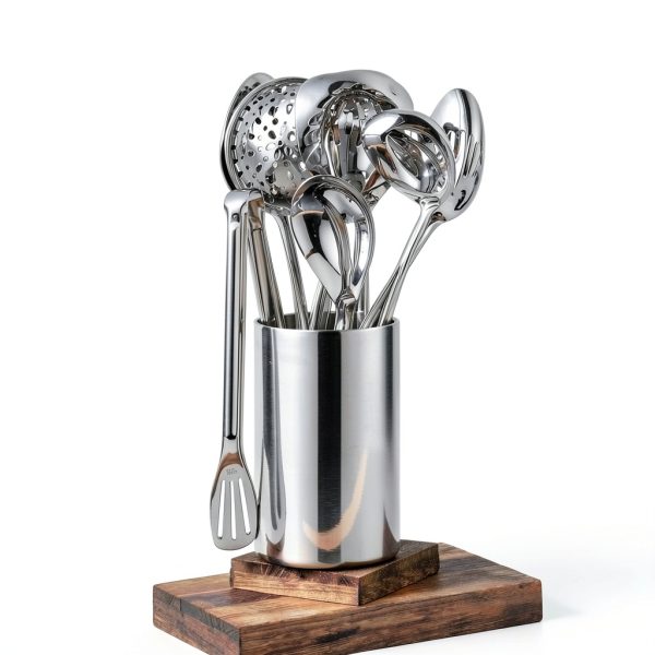 Standcn Mirror Polished Stainless Steel Utensil Holder Holder08 1.6lb-5