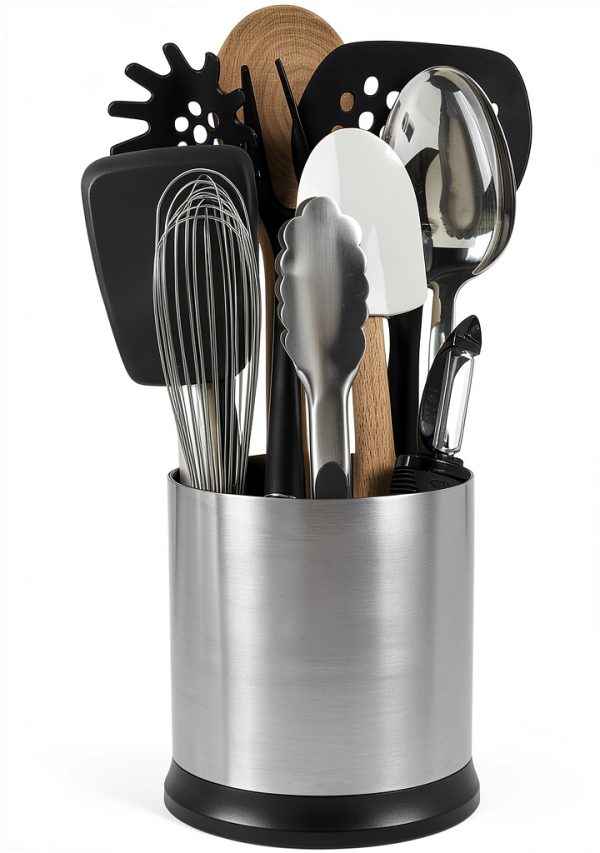 OXO Stainless Steel Rotating Utensil Holder Kitchen-5