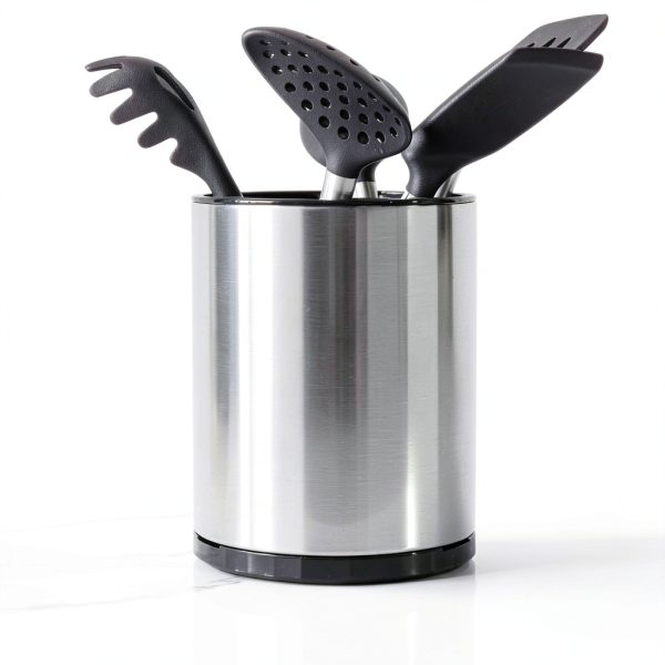 Stainless Utensil Caddy Taizhou 360 Rotating-3