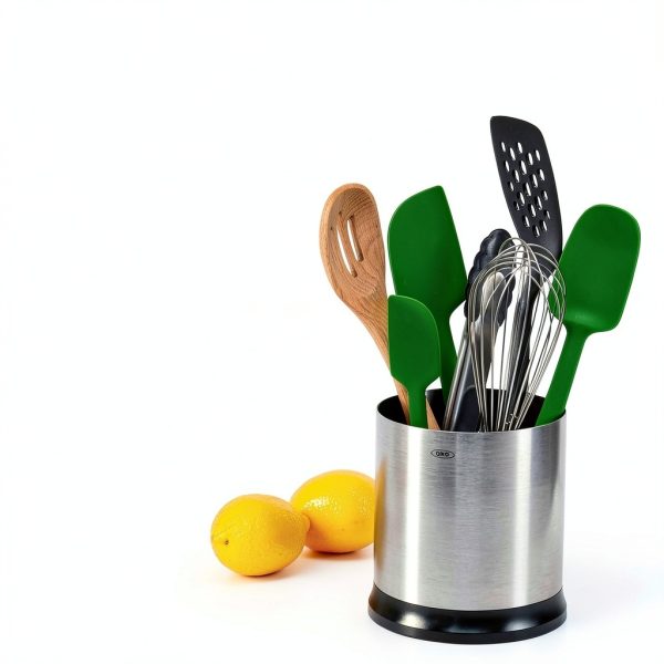 OXO Stainless Steel Rotating Utensil Holder Kitchen-4