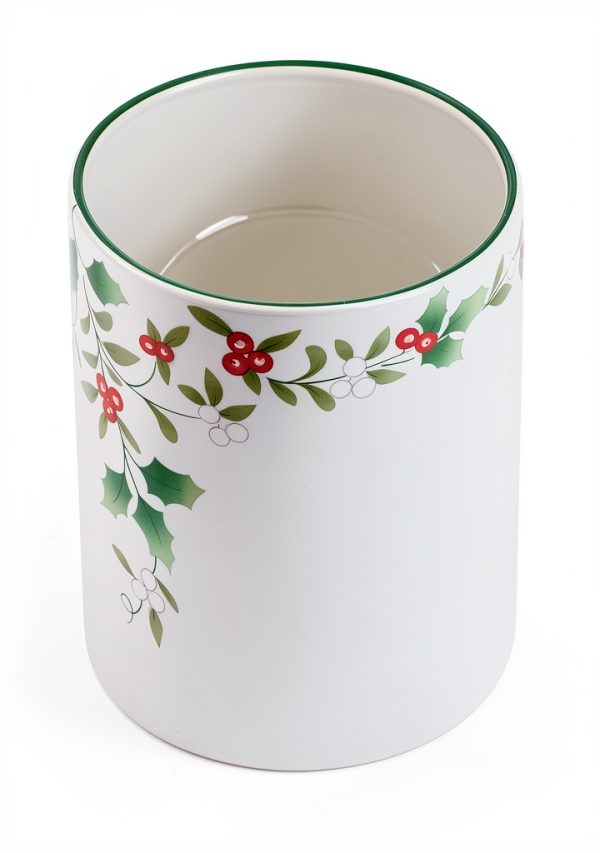 Lifetime Brands Inc. Glossy Stoneware Utensil Crock Holder-4