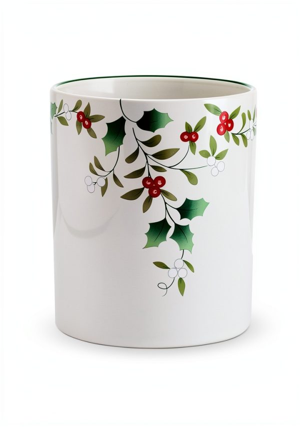 Lifetime Brands Inc. Glossy Stoneware Utensil Crock Holder-1