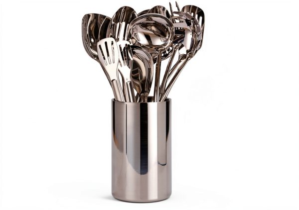 Standcn Mirror Polished Stainless Steel Utensil Holder Holder08 1.6lb-4