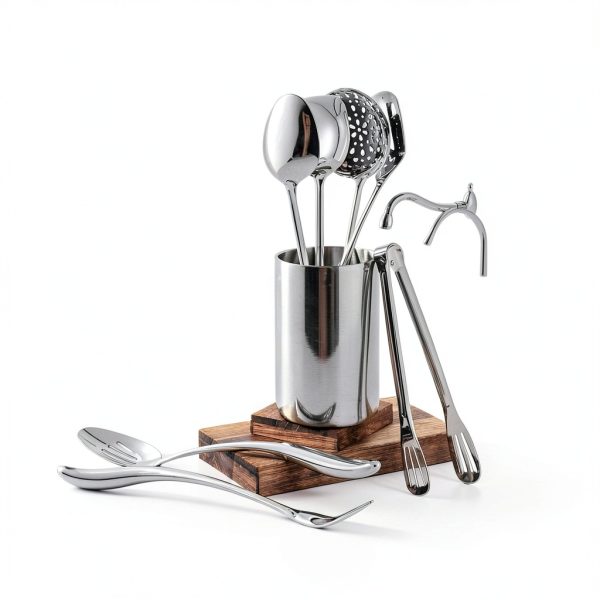 Standcn Mirror Polished Stainless Steel Utensil Holder Holder08 1.6lb-7