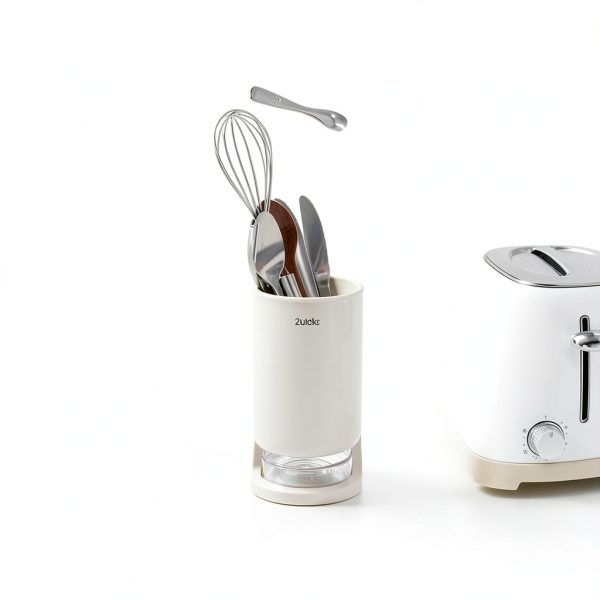Underdog Self-Draining Utensil Holder with Drainage Spout – Glossy-4