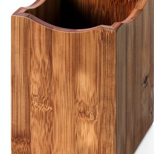 Oceanstar Bamboo Utensil Crock Portable Brown 4x4x6-0