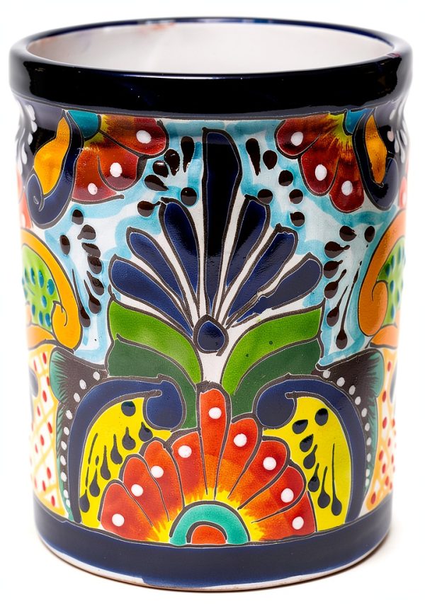 Enchanted Talavera Large Handpainted Ceramic Utensil Holder for-6