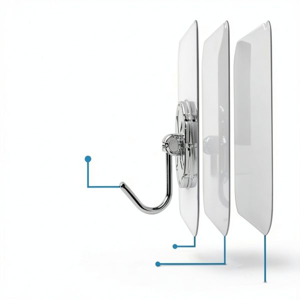 Transparent Wall Hooks PapaPick Adhesive Set 33lb Capacity-1