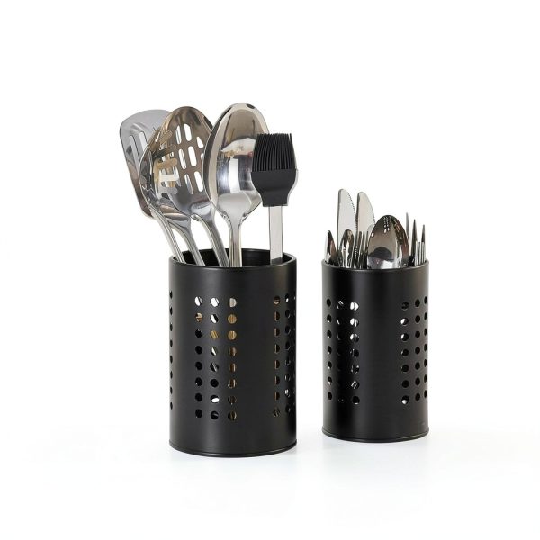 Kitchen Utensil Holder Set Polished Stainless Steel by Berglander-2