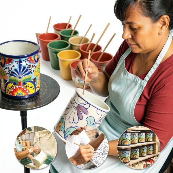 Enchanted Talavera Large Handpainted Ceramic Utensil Holder for-1
