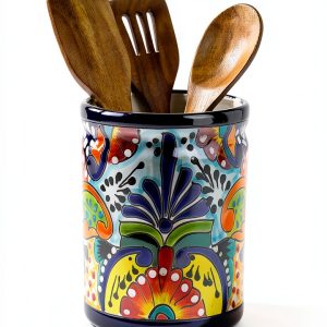 Enchanted Talavera Large Handpainted Ceramic Utensil Holder for-0