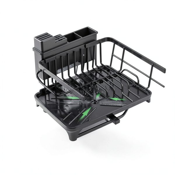 Dish Drying Rack Kmiectse Black Metal 15.2x11.2x5.7-1