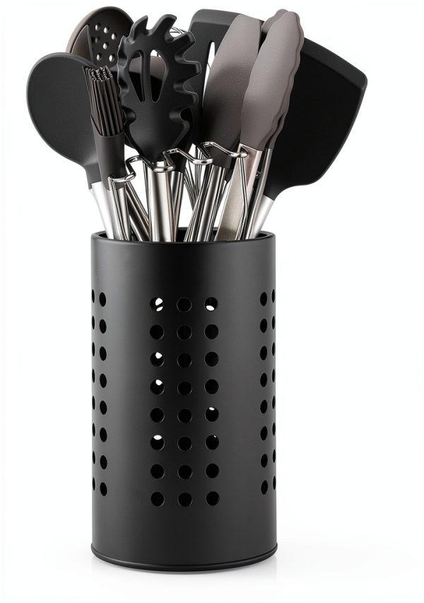 Kitchen Utensil Holder Set Polished Stainless Steel by Berglander-0