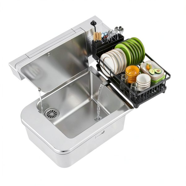 Dish Drying Rack Kmiectse Black Metal 15.2x11.2x5.7-7