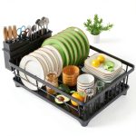 Dish Drying Rack Kmiectse Black Metal 15.2x11.2x5.7-0