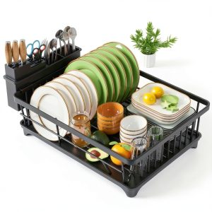 Dish Drying Rack Kmiectse Black Metal 15.2x11.2x5.7-0