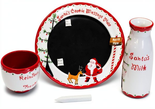 Child to Cherish Santa's Message Plate Set with Santa Cookie Plate-0