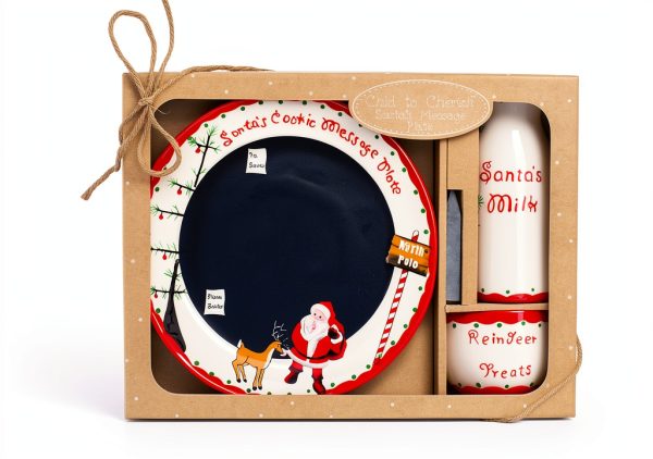 Child to Cherish Santa's Message Plate Set with Santa Cookie Plate-1