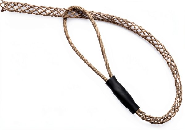 Cable Pulling Grip Sock Kit Galvanizing Steel Antislip Pipe Cable Wire Pulling Grips Lassos Set Flexible Eye Mesh Rope Black-0